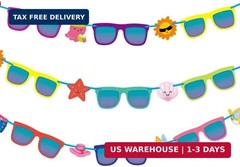 MISS FANTASY Summer Party Banners, Multi Color Rectangular Paper Summer Banner D