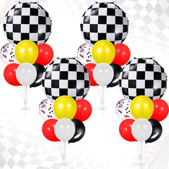 4 Sets Race Car Party Balloons Stand Kit Racing Car Table Centerpieces Decor wit