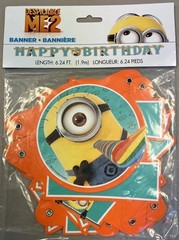 Despicable Me 2 Happy Birthday Letters Banner 6.24’ Long Minions