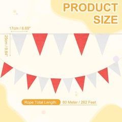 Pennant Banner Flags Triangle Banner Flags Garland Pennant String with Rope -…