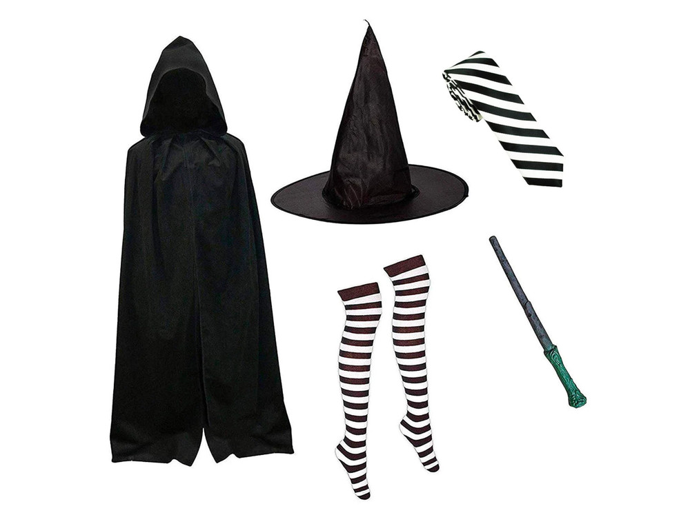 Mildred Hubble Witch Costume Set 5 Piece Complete Outfit Halloween Fancy Dress