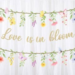 Love is in Bloom Bridal Shower Decorations, Wildflower Floral Flower Bridal S…