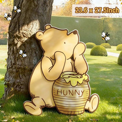 Classic Winnie Bear Baby Shower Birthday Decorations Cutout Large, Neutral Pooh