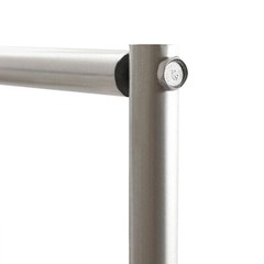 Adjustable Height Square Backdrop Stand Silver Steel Pipe with Base
