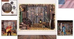 Western Cowboy Party Backdrop 13×6 ft