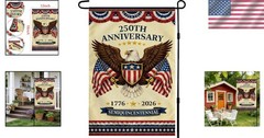 250th Anniversary Flag – Patriotic 4th of July Garden Banner for Outdoor Display