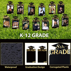 13 Pcs 2026 Graduation Decorations K-12 Photo Yard Signs with Stakes