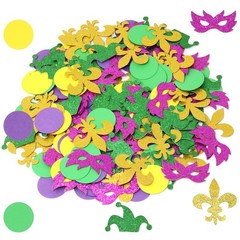Honbay 200PCS Glitter Mardi Gras Party Confetti Decorations Carnival Party Suppl