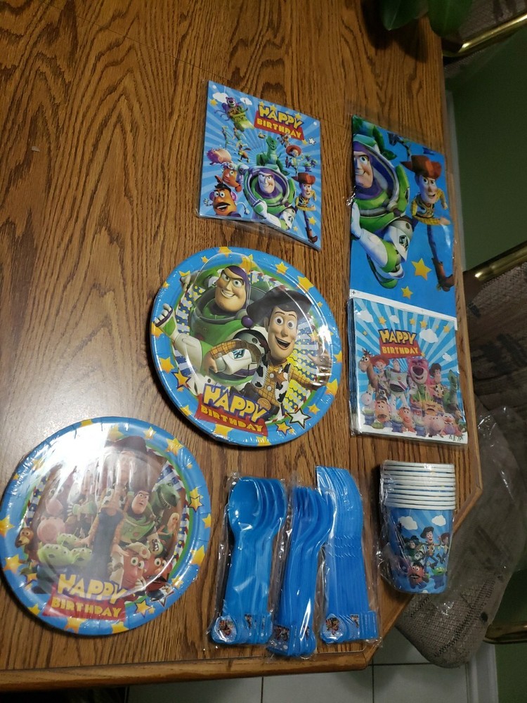 Toy Story Birthday Party Decorations Supplies 82 Pc Set Plates,Napkins,Utencils