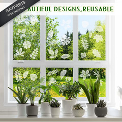 26 Pcs Leaf Window Decals, Anti-Collision Stickers for Birds, White