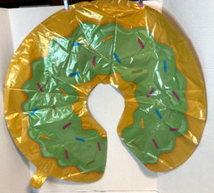 Green Donut Shape Foil Balloon for Sweet Celebrations Mylar Balloon Decor New