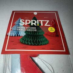 Honeycomb Table Décor Christmas Trees – Spritz Set Of 3