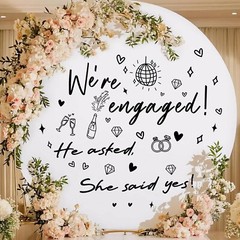 Engagement Party Decal We are Engaged Sign Decals He Asked She Said Yes Ballo…