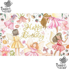 Fairy Birthday Party Backdrop Fairy Birthday Party Decorations Floral Fairies Ba