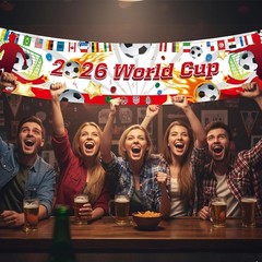 World Cup Banner for 2026 International Flags Decorations around the World Cup B