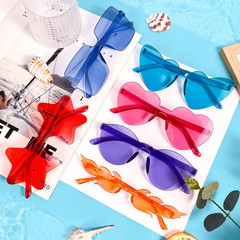 12/24 Pack Fun Mixed Rimless Party Glasses Bulk, Colorful Funny Sunglasses Set f