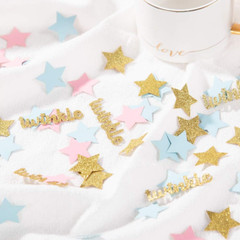 Twinkle Star Glitter Paper Confetti for Baby Shower Gender Reveal Party Decorati
