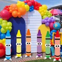 Memorywuu 6pc Crayon Yard Signs Multicolor
