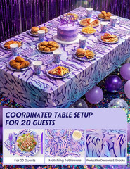 143Pcs Demon Themed Hunters Birthday Tablecloth Decorations, Kpop Party Supplies