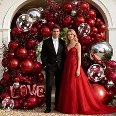 Red Balloons Double Burgundy Ruby Red Balloon Garland Kit Wine Maroon Balloon…