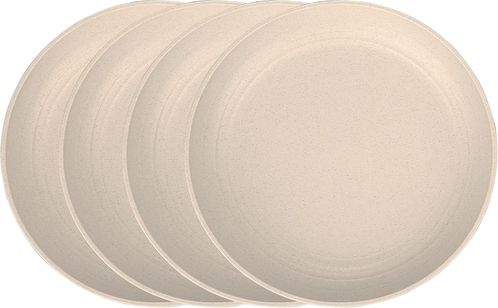 LuckyZone 7.8 Inches Unbreakable Wheat Straw Plates – Inches, Beige