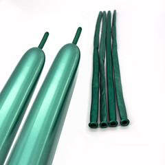 260 Long Balloons Kit with Pump, Shiny Metallic Latex Twisting Balloons