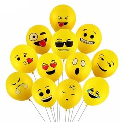 50pcs Fun Emotion Smiley Face Balloon,12 Inch Smile Cartoon Balloons, Printed…