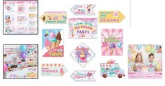 10PCS Pre-Printed Ice Cream Party Signs – Durable Decorations for All Occasions
