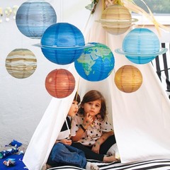 8 PCS Planet Paper Outer Space Party Decorations Solar System Planets Hanging…