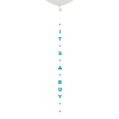 Its A Boy Blue Helium Balloon Fun Strings Tail 6 feet Long Baby Shower Decoratio