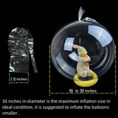 Large Clear Balloons for Stuffing, 10Pack Big Extra Wide Mouth Bubble Bobo Ballo