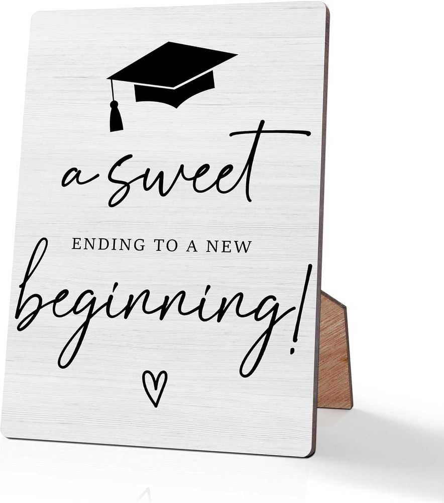 Graduation Candy Bar Sign 5 X 7″, a Sweet Ending to a New Beginning, Graduation