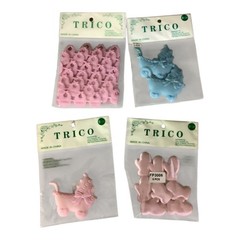 Trico Baby Themed Craft Embellishments 4 Sets Pink And Blue Colors