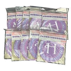 Creative Converting Fantasy Unicorn Birthday Banners Lot of 10 Purple 7.5ft New