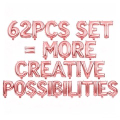 Rose Gold Letter Balloons 62 Pcs Custom A-Z Set with 1 Set ABEILMNOPS – Perfect