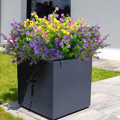 Hananona 24 Pcs Artificial Flowers Outdoor, Faux Artificial Plants UV Resista…