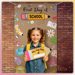5 Pcs First and Last Day of Decorations Photo Backdrops First Day Photo Booth…