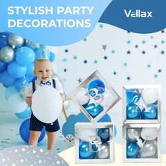 44-Piece Baby Shower Decorations for Boy or Girl – 4 Boxes with Letters and 3…