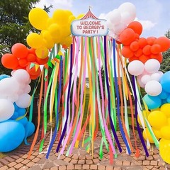 Crepe Paper Streamers 8 Rolls 656ft, Pack of Rainbow Assorted Colored Party S…