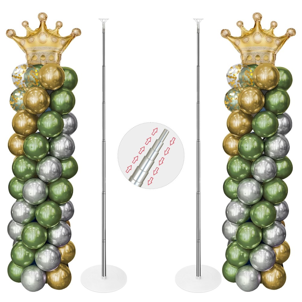 Ambernas Balloon Stand Balloon Arch Stand 7 Feet Balloon Arch Kit Of 2