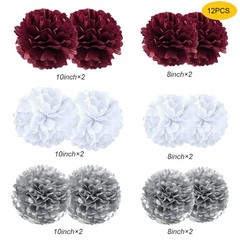 Decorations Maroon Graduation/Burgundy Silver White Birthday Decorations for …