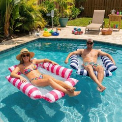 Pool Floats Adult Inflatable Hammock with Cooling Mesh, Portable Foldable Wat…