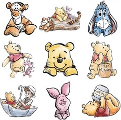 Baby Shower Decoration Large Cute Bear Cutouts with Stand 12 Inches 9 Pack