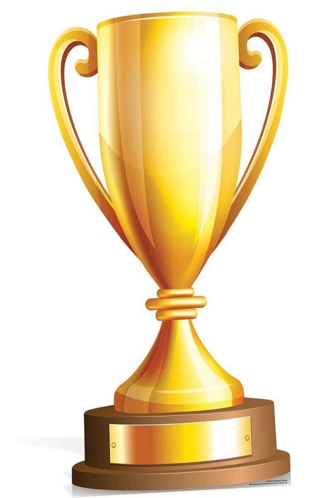 CHAMPIONS LARGE TROPHY CUP EURO World TOURNAMENT CARDBOARD CUTOUT Football Rugby