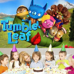 Tumble Leaf Party Supplies Party Decor Backdrop Banner Poster Background 5x3ft