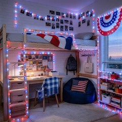 4 Pack Waterproof Red, White & Blue Fairy Lights – Perfect for 4th of July Decor