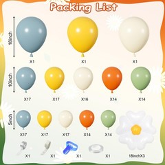 Here Comes the Son Balloon Arch Garland Kit, 152Pcs Retro Boho Dusty Blue Bur…