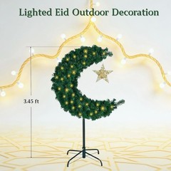3ft Lighted Ramadan Moon Tree Star Decorations Islamic