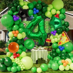 40 Inch Cartoon Turtle Theme Number 5 Foil Balloons Large Mylar 5th Number Ba…