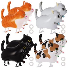 8 Pcs Walking Cat Balloons,Cat Balloons,Walking Animal Foil Mylar Balloon,Far…